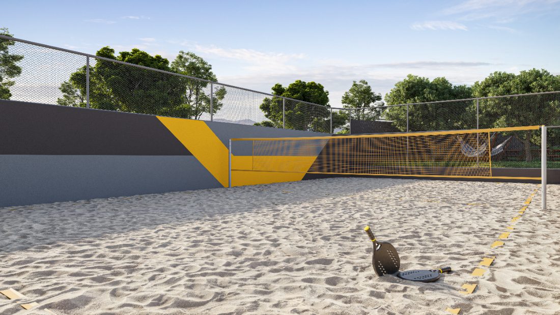 Beach tennis na areia